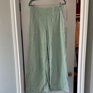 Free People Mint Green Wide-Leg Pants